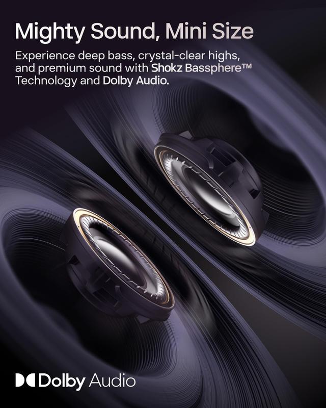 Fones de ouvido abertos SHOKZ OpenDots ONE Bluetooth com microfone